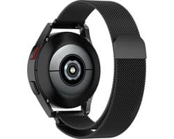 By Qubix - Geschikt voor Garmin bandje - Milanese bandje - Zwart - Geschikt voor Garmin Vivoactive 6 / Vivoactive 5 / Vivoactive 3 - Smartwatch bandje 20mm
