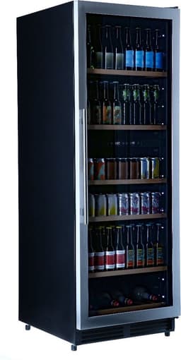 Bierkoelkast Brugge - glazen deur met RVS rand - 320 flessen - Koelkast horeca - Bier koelkast voor Thuis - Flessenkoelkast- Drank koelkast - Bierkast — thumbnail 5