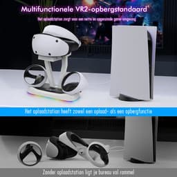 PlayCool Oplaadstation - Voor PS VR2 Headset & Controllers - Snellader - Met LED indicatoren - Oplader voor controllers - Accessoires - Oplaadstation - Wit — thumbnail 3