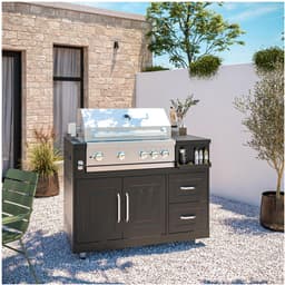 Oviala - Metalen buitenkeuken met spoelbak barbecue en opbergruimte. - Memphis — thumbnail 3