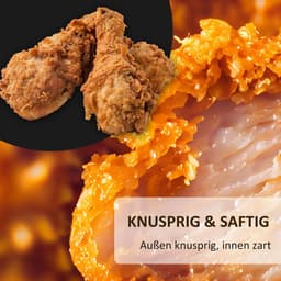 Premie Airfryer - 6,5L - met 8 menu's LED-display - 80ºC tot 200ºC - 1700W - Zwart+Grijs — thumbnail 8