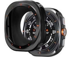 Bandz metalen hoesje geschikt voor Samsung Galaxy Watch Ultra / Ultra 2025 - case van hoogwaardig metalen materiaal - Robuuste bescherming (zwart)