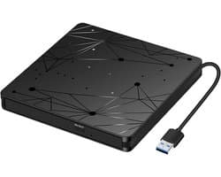 Externe DVD Speler & Brander - Draagbare USB 3.0 CD/DVD-brander - DVD/CD Drive voor Laptop & Macbook - Compatibel met desktopcomputers Windows XP/2003/Vista/7/8, Linux, Mac OS