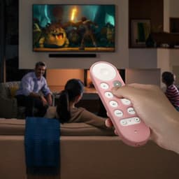kwmobile hoes geschikt voor Google TV Streamer 4K - Siliconen anti-slip hoes voor afstandsbediening in oudroze — thumbnail 3