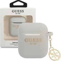 Guess Charms Silicone Case voor Apple Airpods 1 & 2 - Grijs — thumbnail 5