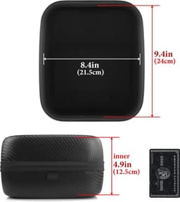 Hoofdtelefoonhoes compatibel met SHURE SRH440 SRH240A harde draagtas kabelopslag zwart — thumbnail 2