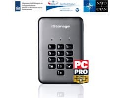 iStorage diskAshur PRO2 - externe harde schijf - 500 GB - Cijfercode - Zwart - Grafiet