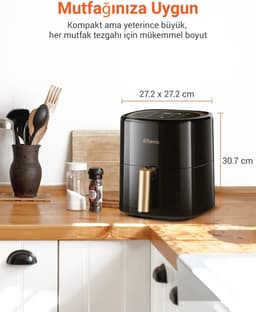 Airfryer 5L Met 11 Voorgeprogrammeerde Programma's - Slimme Heteluchtfriteuse Met Aanraakscherm, Wifi En Receptenapp — thumbnail 6