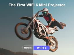 Mini-beamer Auto Keystone 4K/200 ANSI projector met wifi 6 BT 5.0 - Draagbaar, 130 inch scherm, 180 graden rotatie - Geïntegreerd Android-besturingssysteem 11.0 Beamer — thumbnail 3
