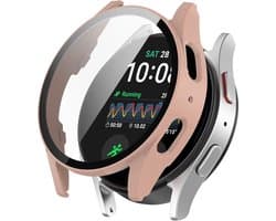 Watch case screenprotector - hoesje - gehard glas - geschikt voor Samsung Galaxy Watch 7 (40 mm) - roze