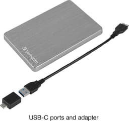Externe Harde Schijf - Draagbare Opslag - Bestanden Opslaan - Aluminium Behuizing - 1 TB - Spacegrijs — thumbnail 3