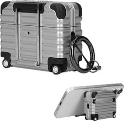 kwmobile Koptelefooncase met kofferdesign voor Apple Airpods Pro 3 – zilver — thumbnail 3