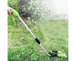 Elektrische Grasmaaier - Onkruidtrimmer Snoeischaar - Tuinonderhoud - Dubbele Maaibladen - 70mm Snijbreedte - Zwart