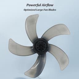 Zonne Ventilator - Staande Fan - Buiten Koelen - Oscillerende Kop - 120 x 43 cm - Zwart — thumbnail 5
