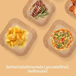 Bakingpapier voor Airfryer, 100 vellen, anti-aanbak, waterdicht en vetvrij, ideaal voor frituurpan, oven en magnetron — thumbnail 2