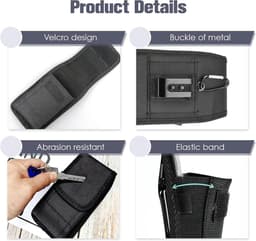 Mobiele Telefoon Heuptas met RFID Blokkering - Bescherm je Smartphone Tijdens het Reizen - Geschikt voor iPhone - Samsung Galaxy - Xiaomi - Comfortabele Draagopties - Zwart — thumbnail 6