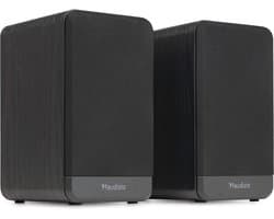 Boekenplank speakers - Audizio BS10 actieve speakerset - HiFi speakers met Bluetooth - 80W - Zwart