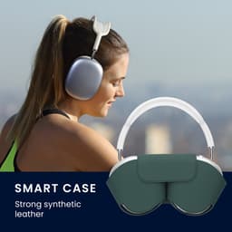 kwmobile cover voor over-ear koptelefoon - Compatibel met Apple AirPods Max / AirPods Max 2 - Van polyester - In groen — thumbnail 3