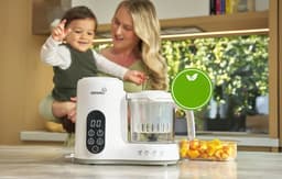 GROWNSY Babyvoedingsbereider met stoommand, stoompan, mixer en sterilisator in één apparaat, BPA-vrij, voor gezonde zelfgemaakte babyvoeding, BPA-vrij — thumbnail 5