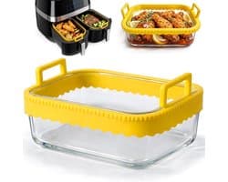 Airfryer Accessoires - Bakpapier - Siliconen Bakje - Mand - Spatels - Oven Rek - compact