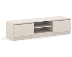 TV Lowboard - Tv-meubel mediakast - Woonkamer organiseren - Greeploos design - 150x40x385cm - Kasjmier