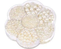 Half-Round Imitatie Parels voor Creatieve Projecten - 5600 Stuks in 7 Maten van 2 tot 10 mm voor DIY Ambachten en Decoratie