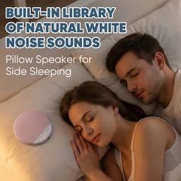 Pillow Speaker, 2026 Nieuwe Bluetooth Kussenluidspreker, Mini Botgeleiding Slaaphulp Met Stereo Bas En Witte Ruis, Ultra-Dunne Stereo Bas, Voor Volwassen Gespecialiseerde Slaapoordopjes, Grijs — thumbnail 4