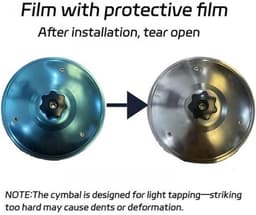 1 stuk auto-cymbal drum ventilatieopening - mini metalen drum crash cymbal voor autodashboard, grappig muziekinstrument gadget voor drummer muziekliefhebbers cadeau -Goud — thumbnail 3