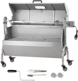 Seth Select Houtskool Spit Grill, Rotisseriegrill, Draaispit barbecue, Roterende grill, Elektrische motor, 46 inch, Zwart — thumbnail 1