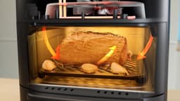 Heteluchtfriteuse - Oven Friteuse - Gezond Frituren - Groot Venster - 11 Liter 2200W - Zwart — thumbnail 5