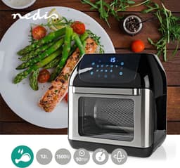 Heteluchtfriteuse - Airfryer Snacks - Gezond Koken - 8 Programma's - 3.5 Liter - Mat Zwart — thumbnail 4