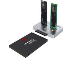 M.2 Duplicator Docking Station - SSD Kloner - Data Kopiëren - NVMe naar SATA - 82 x 63 cm - Aluminium