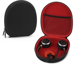 ONF3 - Draagtas voor hoofdtelefoon - Beschermende harde case - Zwart - Compatibel met Jabra en Plantronics - Oplader opslag - Ideaal voor onderweg — thumbnail 1