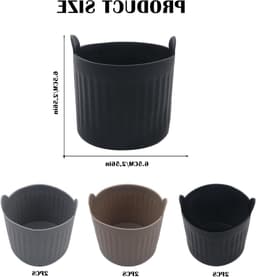 Set van 6 Herbruikbare Siliconen Mallen voor Airfryer, Ideaal voor Eieren, Taarten en Desserts — thumbnail 7
