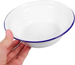 Dailygoods- Soepschalen 2-delig - Emaille - Makkelijk te reinigen - Geschikt voor rijst/pasta/groenten - Duurzaam - Ideaal voor familie/restaurant - Mengkom — thumbnail 3