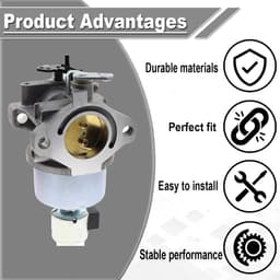 BRENZOOS- Carburateur voor Grasmaaiers - Compatibel met Craftsman LT1000 - Reserveonderdeelnummers 594593/594605 - Geschikt voor Toro 71286/71427 - 20 pk/21 pk Motor - Brede Compatibiliteit - Motorcarburateur — thumbnail 3