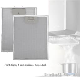 2-pack afzuigkapfilter - 300x250mm, aluminium + koolstoffilter — thumbnail 1