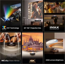 Videoprojector - HISENSE - PT1SE - 4K UHD - Ultra Short Throw - Triple Laser Trichroma - 2300 ANSI Lumen — thumbnail 7