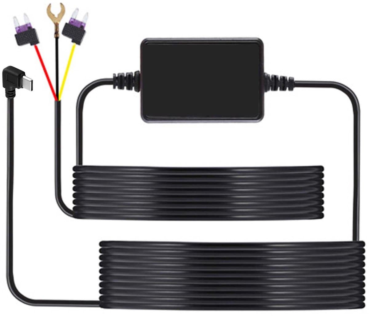 Allecto - Hardwire Kit voor F7N Dashcam - Laadkabel met Laagspanningsbeveiliging - Type C Aansluiting - Dashcam Accessoire - Veilig en Betrouwbaar ... — afbeelding 1