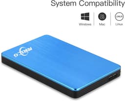 Externe Harde Schijf - Draagbare Opslag - Bestanden Opslaan - Snelle USB 3.0 - 500GB - Blauw — thumbnail 5