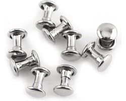 100 Stuks Dubbele Kap Rivet Tubes voor Leren Ambachten en Herstellingen - Metaaldecoratie DIY, Perfect voor Creatieve Projecten