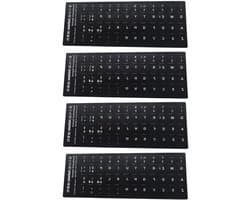 Set van 4 toetsenbordstickers, Italiaans ontwerp, waterdicht en robuust, eenvoudig aan te brengen, geschikt voor standaard toetsenborden en laptops