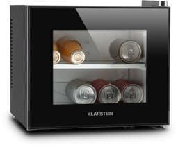Klarstein Mini-Koelkast Frosty 10L 65W Zwart - Minikoelkast Drankkoeler Hotelkoelkast,8L 30 dB - voor Hotelkamer voor Kantoor voor Slaapkamer - LED-Binnenverlichting Glasdeur Stil - Mini Fridge - Kleine Koelkast - Compact Koelkast — thumbnail 8
