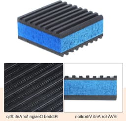 4 STKS Rubber Anti Vibratie Pads 2"x2"x7/8" - Trillingen Demping Mat voor Air Compressor, Loopband en Wasmachine met EVA Center en Anti-Skid Ontwerp — thumbnail 4