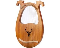 Lyre Harp - Zeven-snarige Harp - Muziek Maken - Massief Mahoniehout - 16 Snaren - Natuurlijk Hout