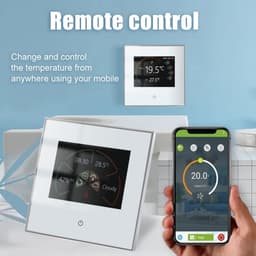 Slimme Thermostaat - Wifi Kamerthermostaat - Energie Besparen - App en Stembediening - 5A 16A - Wit — thumbnail 4