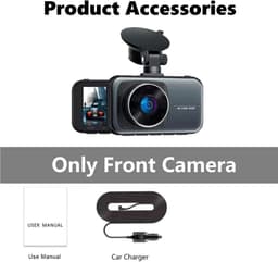 Dashcam GPS Wifi - Autocamera DVR - Veilig Rijden - 24 Uur Parkeerbewaking - 128GB Opslag - Zwart — thumbnail 5
