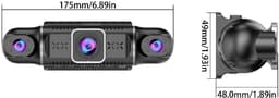 High Definition Nachtzicht Quad Lens WiFi Dashcam C312/Y10 - Vierkanaalsopname met 32GB TF-kaart — thumbnail 2