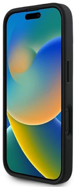 Karl Lagerfeld 3D Rubber Signature - iPhone 16 - Zwart - Elegante Bescherming - Uniek Design — thumbnail 3