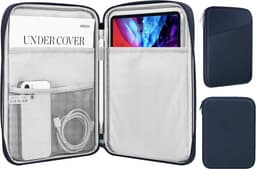 Universele Bescherm Hoes - Compatibel met iPad / Tablet / E-reader tot 11 Inch - Polyester Sleeve - iPad / Tablet Tas - Blauw — thumbnail 1